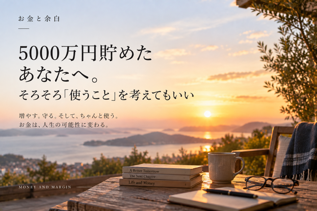 5000万円貯めたあなたへ。そろそろ「使うこと」を考えてもいい