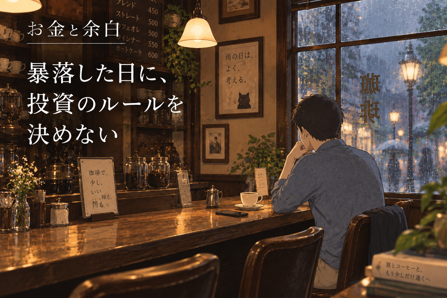 暴落した日に、投資のルールを決めない